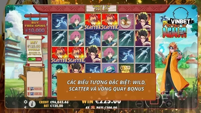 Các biểu tượng đặc biệt: Wild, Scatter và vòng quay Bonus